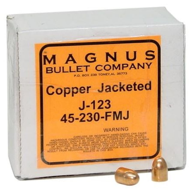 Magnus Bullets .45 ACP .451in 230 gr FMJ 500/ct - Magnus