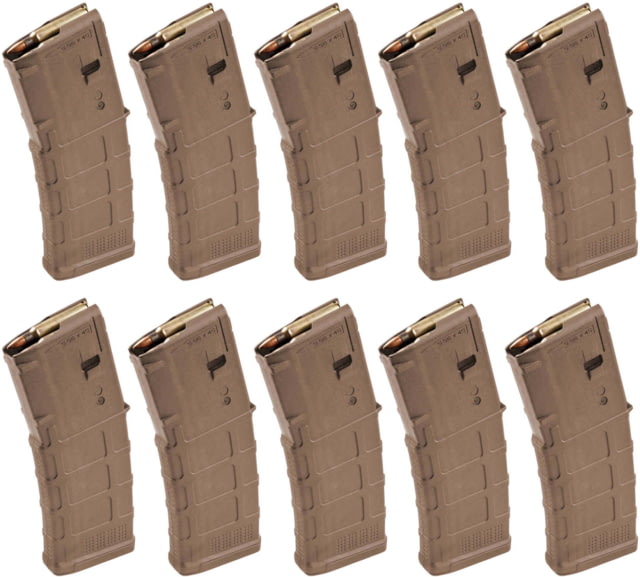 pul Industries PMAG GEN M3 AR-15/M16/M4 Rifle Magazine .223 Rem/5.56x45mm NATO 30 Round Coyote Tan 10 Pack Polymer MAG557 Ammo