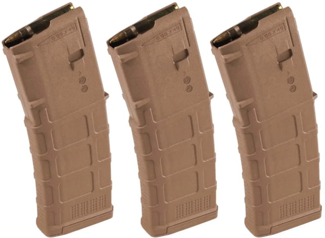 pul Industries PMAG 10/30 AR/M4 GEN M3 Rifle Magazine 10 Round 5.56x45 Medium Cayote Tan 3-pack Ammo