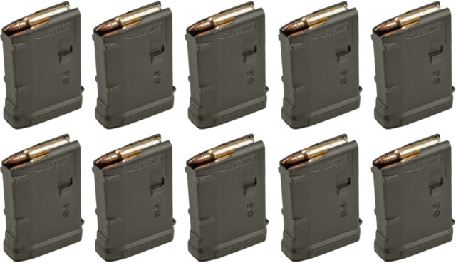 pul Industries PMAG 10 GEN M3 Magazine AR-15/M4 .223/5.56 10-Round Olive Drab Green 10-pack Ammo
