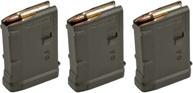 pul Industries PMAG 10 GEN M3 Magazine AR-15/M4 .223/5.56 10-Round Olive Drab Green 3-pack Ammo