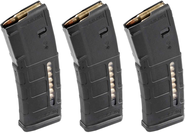 pul Industries PMAG GEN M2 MOE AR-15/M16/M4 Rifle Magazine W/Capacity Window .223 Rem/5.56x45mm NATO 30 Round Black 3 Ammo