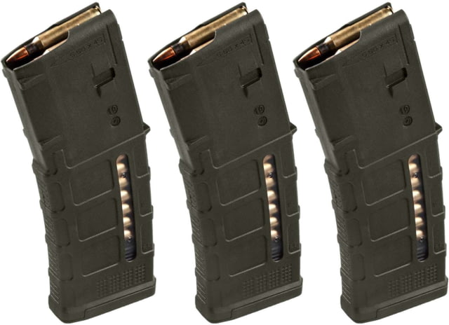 pul Industries PMAG GEN M3 AR-15/M16/M4 .223 Rem/5.56x45mm NATO Olive Drab Green 3-Pack Ammo