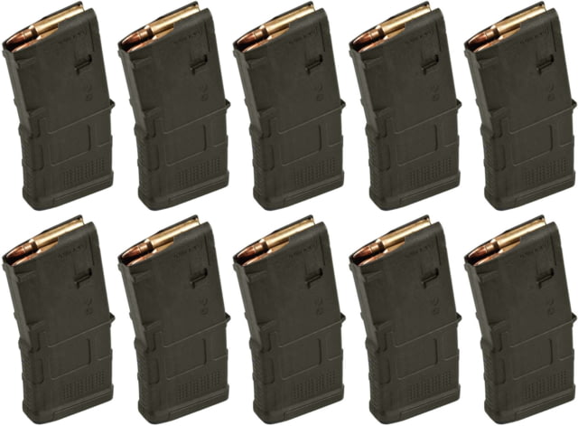 pul Industries PMAG GEN M3 AR-15/M16/M4 Rifle Magazine .223 Rem/5.56x45mm NATO 20 Round Olive Drab Green 10 Pack Ammo