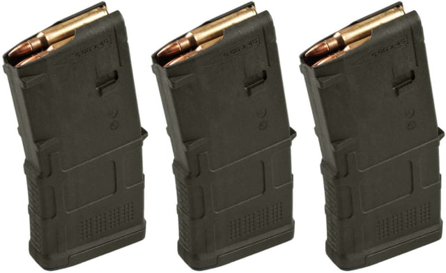 pul Industries PMAG GEN M3 AR-15/M16/M4 Rifle Magazine .223 Rem/5.56x45mm NATO 20 Round Olive Drab Green 3 Pack Ammo