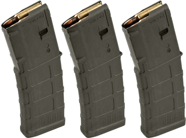 pul Industries PMAG GEN M3 AR-15/M16/M4 Rifle Magazine .223 Rem/5.56x45mm NATO 30 Round Olive Drab Green 3 Pack Ammo