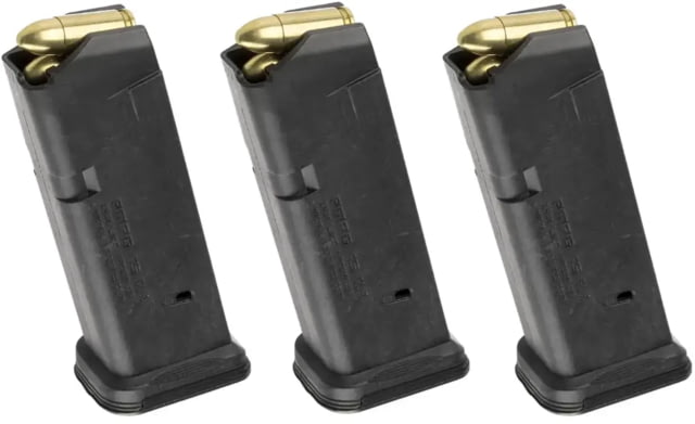 pul Industries PMAG GL9 Glock 19 Pistol Magazine 9mm Luger 15 Round Black 3 Pack MGMPI550BLK-15RD-KIT1 Ammo