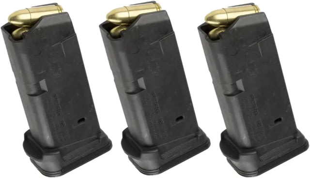pul Industries PMAG GL9 Glock 26 Pistol Magazine 9mm Luger 12 Round Black 3 Pack Ammo