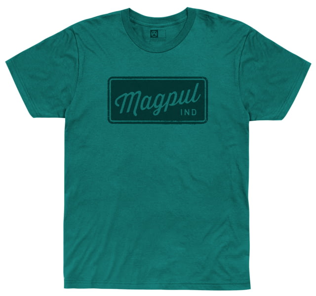 Magpul Industries Rover Block Graphic T-Shirts - Men's Teal Cotton/Polyester Short Sleeve Large