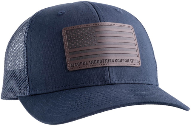 Magpul Industries Standard Leather Patch Trucker Hat Navy One Size