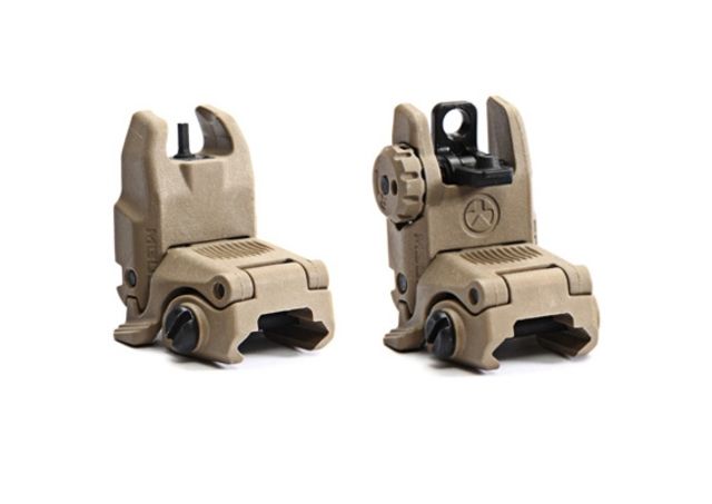 Magpul MBUS Rear Flip-Up Back Up Sight Gen 2 Flat Dark Earth MPIMAG247FDE-KIT2