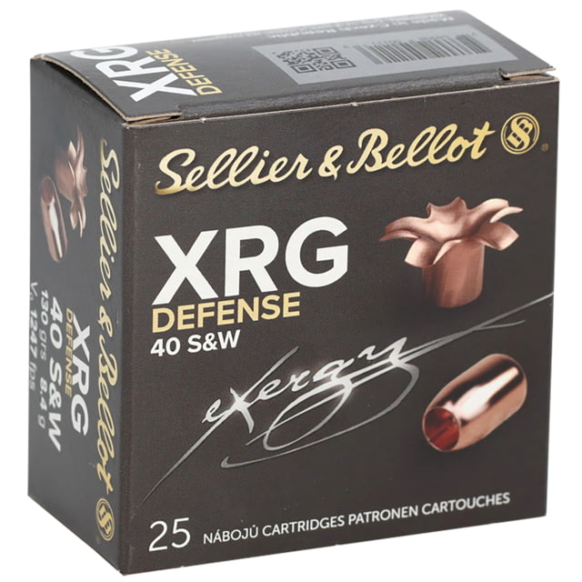 lier & Bellot EXergy .40 S&W 130grain TAC-EX-Blue Brass Cased Pistol 25 Rounds Ammo