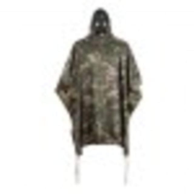 Major Outdoors Surplus Rubberized Heavy Duty Poncho Woodland Camo Camo OSFM