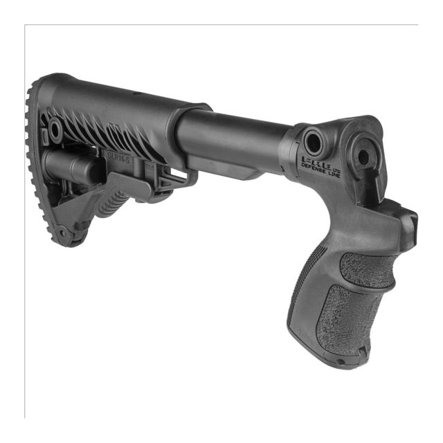 FAB Defense M4 Buttstock for Moss 500 and Solid Piece Pistol Grip Black AGM500-FK - Fab Defense