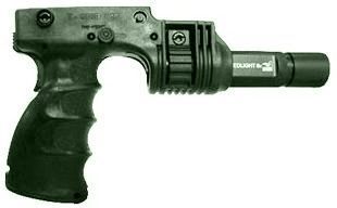 FAB Defense Grip and 1in Flash Light Adapter w/ Rear Activation Button OD Green - Fab Defense