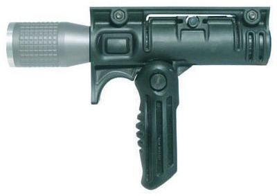 FAB Defense Tactical Folding Grip w/ Incorporated 1 1/8in Light Adapter Black - Fab Defense