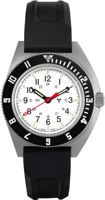 Marathon Arctic Steel Navigator Automatic Unisex Watches 41mm Sapphire 3-Piece Rubber Strap Kit Black