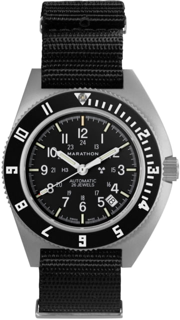Marathon Steel Navigator w/ Date Automatic Unisex Watches 41mm Sapphire Nylon Defstan Strap Black