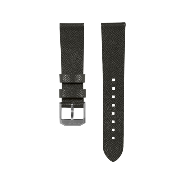 Marathon Cross Hatch 2-Piece Strap Italian Leather Steel Buckle 20mm Moss Green Standard