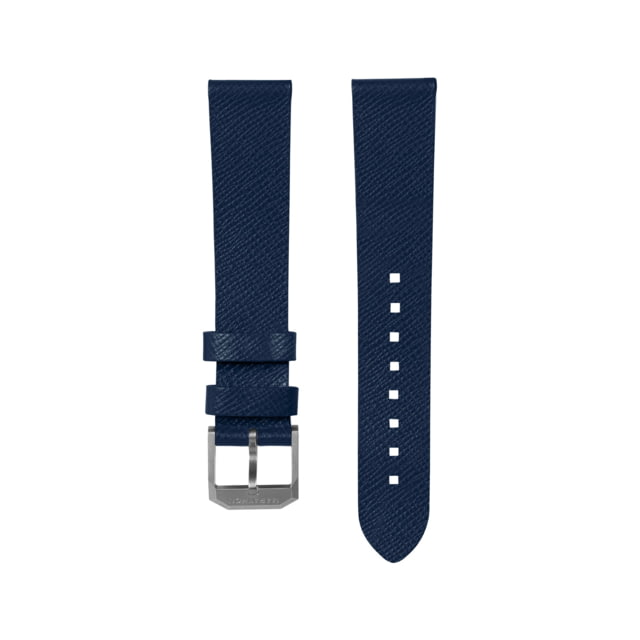 Marathon Cross Hatch 2-Piece Strap Italian Leather Steel Buckle 20mm Royal Blue Extra Long