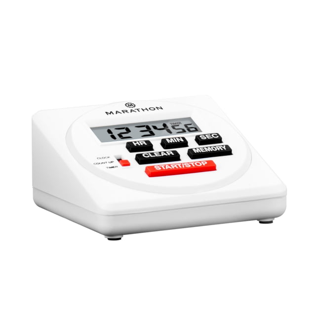 Marathon 24 Hour Timer w/Countdown and Count-Up White