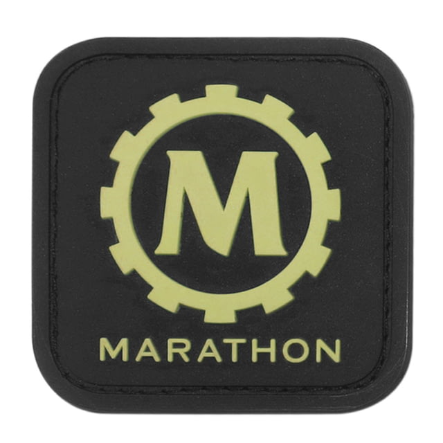 Marathon 2x2in Morale Patch w/Glow in the Dark Rubber Logo Black - Marathon