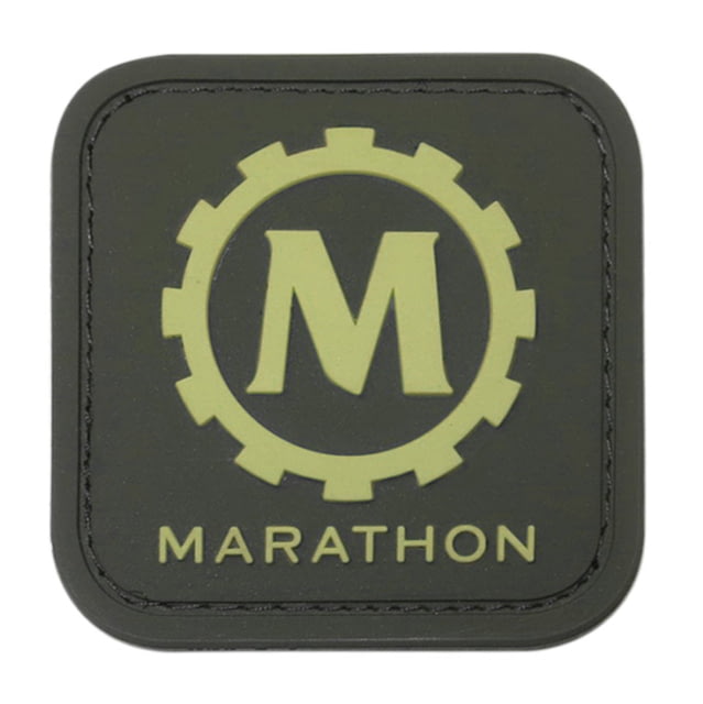 Marathon 2x2in Morale Patch w/Glow in the Dark Rubber LogoSage Green