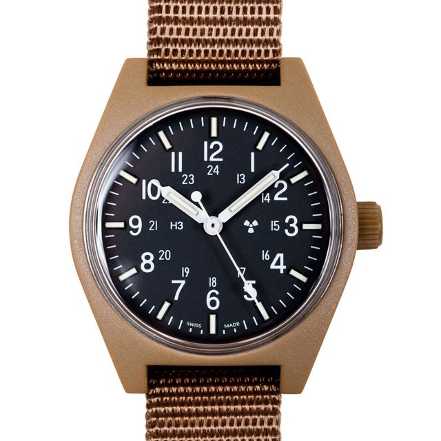 Marathon General Purpose Quartz Wristwatch w/Tritium GPQ Desert Tan
