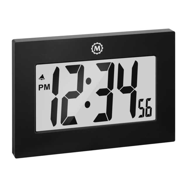 Marathon Large Digital Frame Clock w/3.25 inch Digits Black