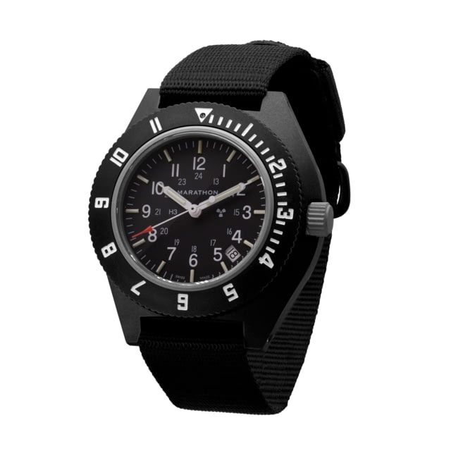 Marathon Pilots Navigator Wristwatch w/Date and Tritium No Markings Black