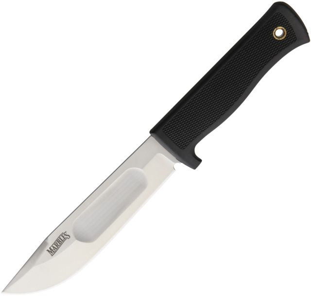 Marbles All Purpose Knife Fixed Blade Knife 6.25in Stainless Steel Standard Edge Black Rubber Handle
