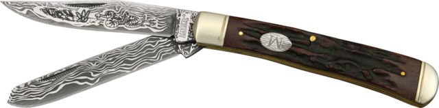 Marbles Etched Damascus Series Blade 4 1/8in. Closed MR267 - Marbles