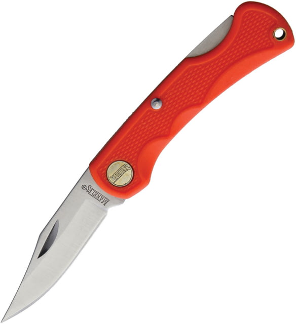 Marbles Small Lockback Orange Folding Knife 1.88" satin finish stainless clip point blade Orange nylon handle  MR568 ORANGE - Marbles