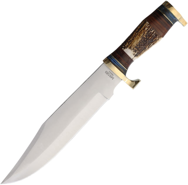 Marbles Stag Bowie Knife 10" satin finish stainless bowie blade Stag handle SM-MAR-1 MR589 - Marbles