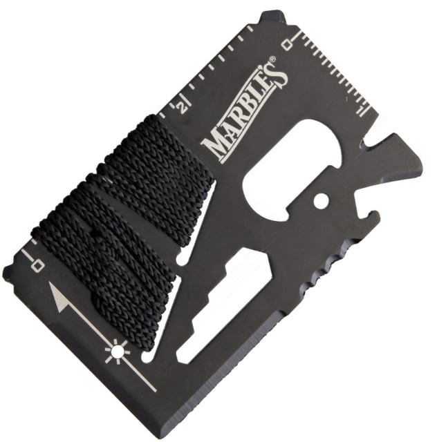 Marbles Survival Card 3.38in X 2.13in X 0.13in Tools Include Metric Ruler L Ruler L Bottle Opener L Hex/Bit Driver L Screwdriver Tip L Lanyard Loop - Marbles