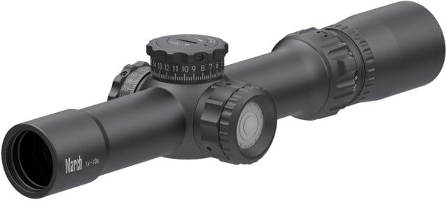 March Scopes Tactical Turret 1-10x24mm Rifle Scopes 30mm Tube Second Focal Plane FD-1 Reticle Black D10V24TIMLFD-1 Reticle - March Scopes