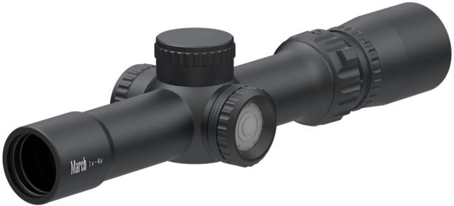 March Scopes Normal Turret 1-4x24mm LPVO Rifle Scope 30mm Tube First Focal Plane FD-2 Reticle Black D4V24IMLFD-2 Reticle - March Scopes