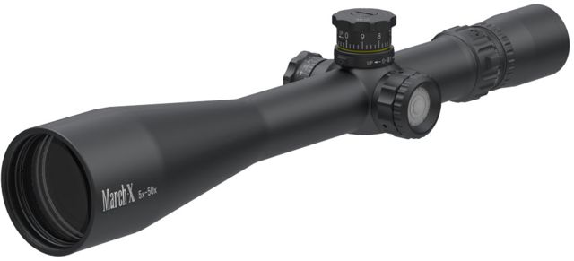 March Scopes Tactical Turret 5-50x56mm Rifle Scopes 34mm Tube Second Focal Plane MTR-3 Reticle Black D50V56TIMTR-3 Reticle - March Scopes