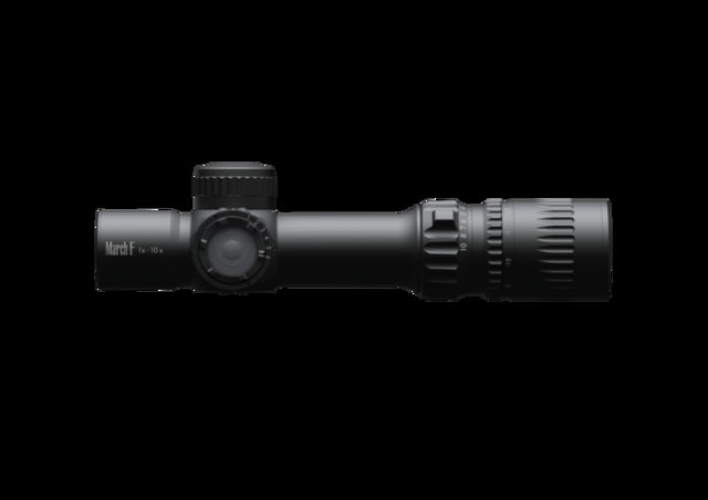 March Scopes 1-10x24mm Normal Turret Shorty Rifle Scopes 30mm Tube First Focal Plane DR-1 Reticle Black D10SV24FDIMLNDR-1 Reticle - March Scopes