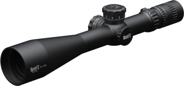 March Scopes High Master Genesis 5x-40x56mm Tactical Turret Rifle Scope 34mm Tube First Focal Plane FMA-2 Reticle Black D40V56FMA8-G2FMA-2 Reticle - March Scopes