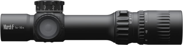 March Scopes March-F Tactical 1-10x24mm LPVO 30mm Tube Rifle Scope First Focal Plane DR-TR1FB Reticle Black D10SV24FDIML-DR-TR1FB - March Scopes