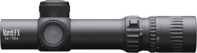 March Scopes March-FX Dual Normal 1-10x24mm LPVO 30mm Tube Rifle Scope First Focal Plane DR-TR1FB Reticle Black D10SV24FDIMLN34-DR-TR1FB - March Scopes
