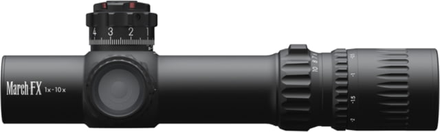 March Scopes March-FX Dual Tactical 1-10x24mm LPVO 30mm Tube Rifle Scope First Focal Plane DR-TR1FB Reticle Black D10SV24FDIMLX-DR-TR1FB - March Scopes