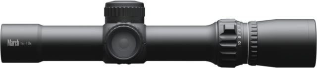 March Scopes Normal Turret 1-10x24mm Rifle Scope 30mm Tube Second Focal Plane MTR-2 Reticle MOA Black D10V24IMTR-2 Reticle - March Scopes
