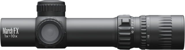 March Scopes Normal Turret 1-10x24mm Shorty Rifle Scope 30mm Tube Dual FFP+SFP DR-TR1F Reticle Black DE0493