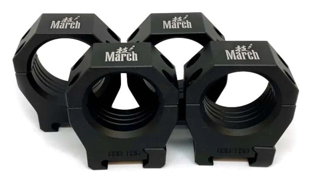 March Scopes Picatinny Rifle Scope Rings 30mm Diameter Height 37mm Black - March Scopes