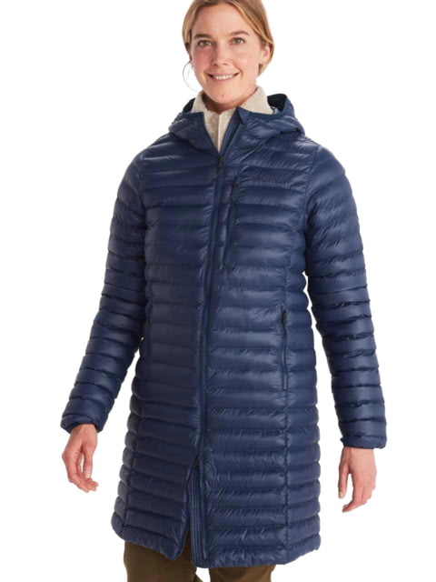 Marmot Echo Featherless Long Jacket - Women's Arctic Navy Shiny Extra Small