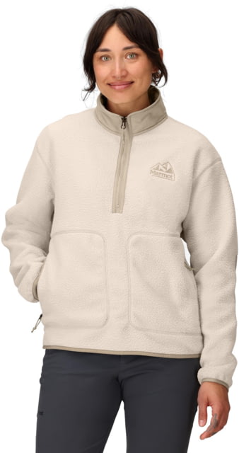 Marmot Marmot Wanderer High Pile Fleece Pullover - Womens Birch Bark Large - $89.99 at Optics Planet