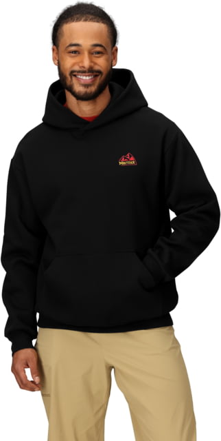 Marmot Peaks Hoody - Men's Black/Team Red Extra Large