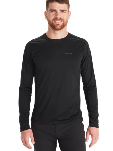 Marmot Windridge Long Sleeve T-Shirt - Men's Black Large